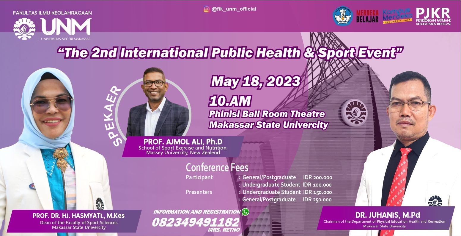 The 2nd International Public Health & Sport Event